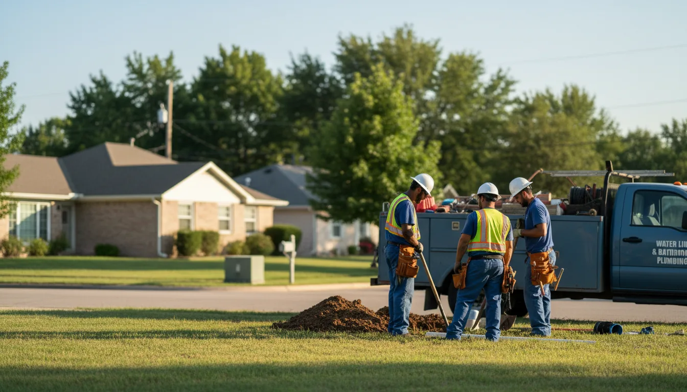 Residential water line and bathroom plumbing service in Green Road, KY